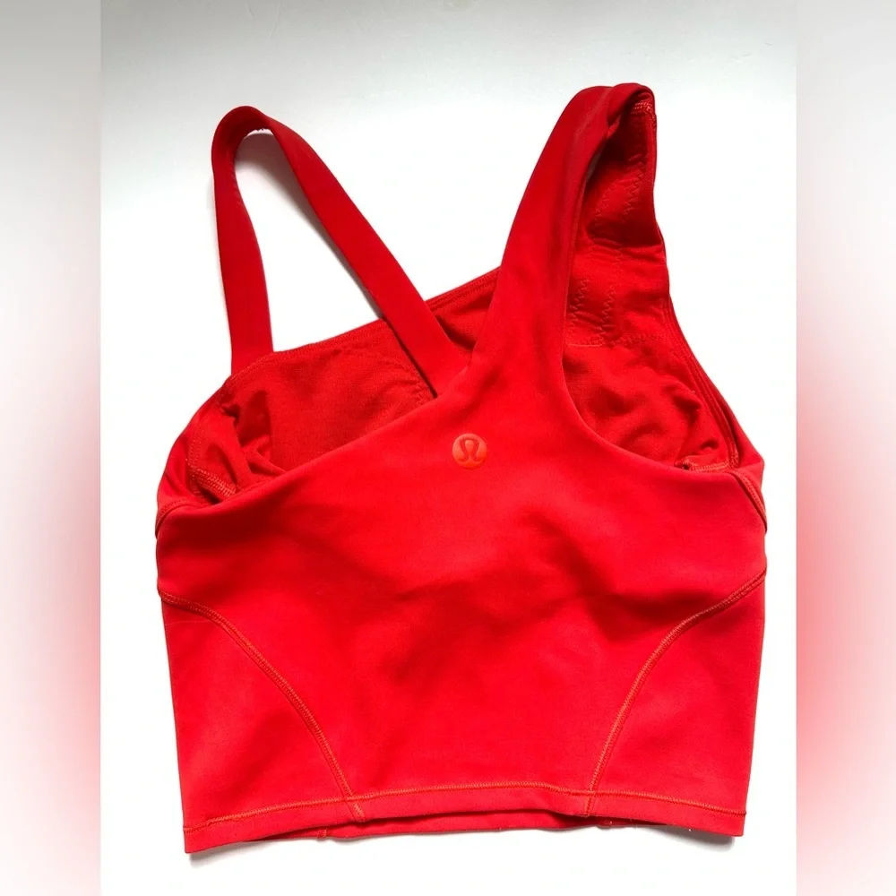 Lululemon Women's Everlux Asymmetrical Tennis Tank Top red Sz‎ 0